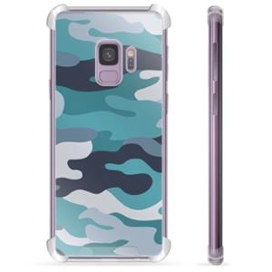 Samsung Galaxy S9 Hybrid Case - Blauw Camouflage