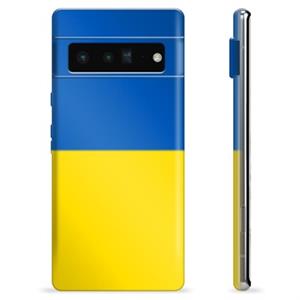 Google Pixel 6 Pro TPU Case - Geel en lichtblauw