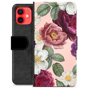 iPhone 12 mini Premium Wallet Case - Romantische bloemen