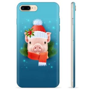 iPhone 7 Plus / iPhone 8 Plus TPU-hoesje - Winter Piggy