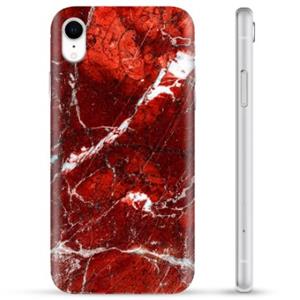 iPhone XR TPU-hoesje - rood marmer
