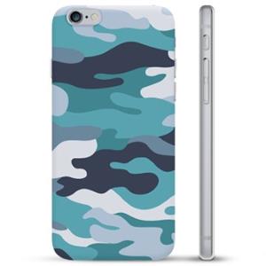 iPhone 6 Plus / 6S Plus TPU Hoesje - Blauw Camouflage