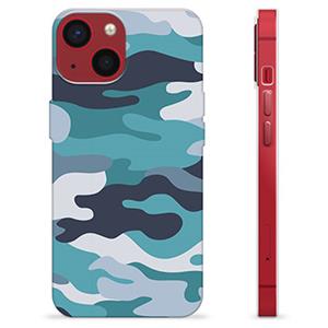 iPhone 13 Mini TPU Hoesje - Blauw Camouflage