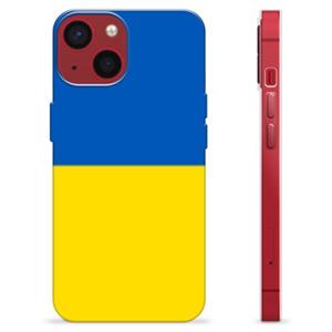 iPhone 13 Mini TPU Case Oekrainse Vlag - Geel en lichtblauw