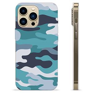 iPhone 13 Pro Max TPU Hoesje - Blauw Camouflage