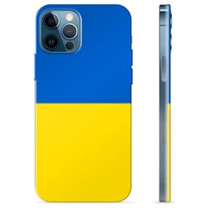 iPhone 12 Pro TPU Hoesje OekraÃ¯ense Vlag - Geel en Lichtblauw