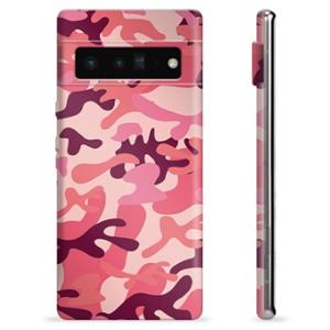 Google Pixel 6 Pro TPU-hoesje - roze camouflage