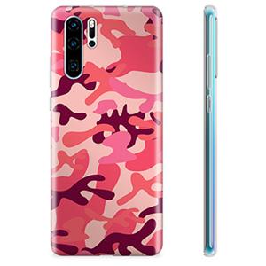 Huawei P30 Pro TPU Hoesje - Roze Camouflage