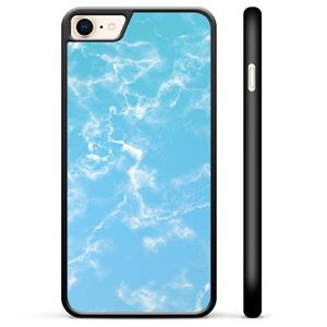 iPhone 7/8/SE (2020)/SE (2022) Beschermende Cover - Blauw Marmer