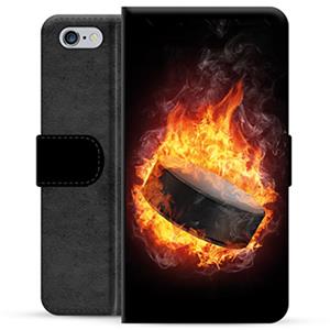 iPhone 6 / 6S Premium Portemonnee Hoesje - Ijshockey