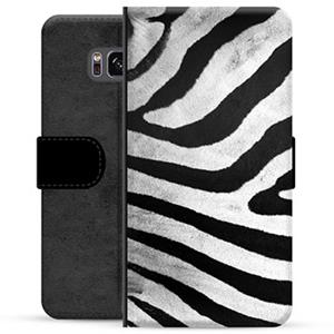 Samsung Galaxy S8 Premium Portemonnee Hoesje - Zebra