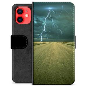 iPhone 12 mini Premium Portemonnee Hoesje - Storm