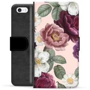 iPhone 5/5S/SE Premium Wallet Case - Romantische Bloemen