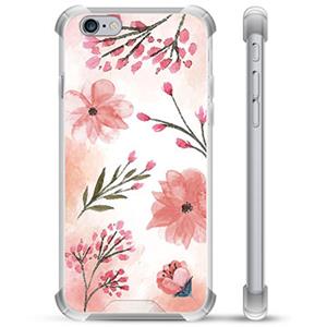 iPhone 6 / 6S Hybride Hoesje - Roze Bloemen