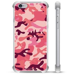 iPhone 6 / 6S Hybride Hoesje - Roze Camouflage