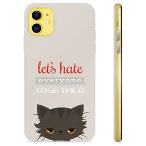 iPhone 11 TPU-hoesje - Angry Cat