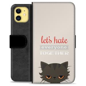 iPhone 11 Premium Wallet Case - Angry Cat
