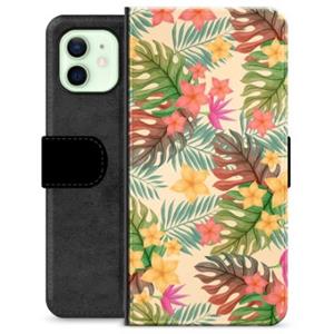 iPhone 12 Premium Wallet Case - Roze Bloemen