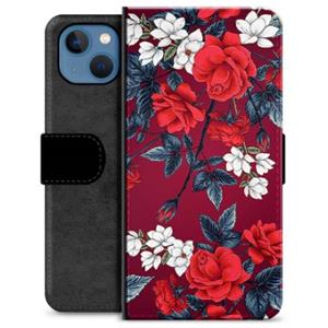 iPhone 13 Premium Portemonnee Hoesje - Vintage Bloemen
