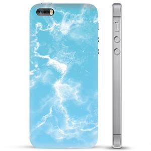 iPhone 5/5S/SE TPU Hoesje - Blauw Marmer