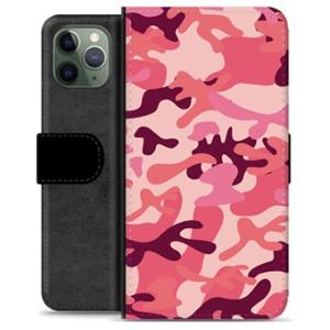 iPhone 11 Pro Premium Portemonnee Hoesje - Roze Camouflage