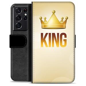 Samsung Galaxy S21 Ultra 5G Premium Portemonnee Hoesje - King