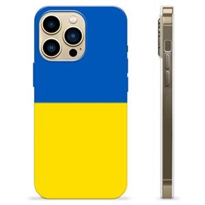 iPhone 13 Pro Max TPU Case Oekrainse Vlag - Geel en lichtblauw