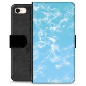 iPhone 7/8/SE (2020)/SE (2022) Premium Wallet Case - Blauw Marmer