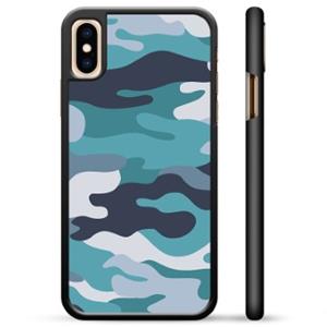 iPhone X / iPhone XS Beschermende Cover - Blauwe Camouflage