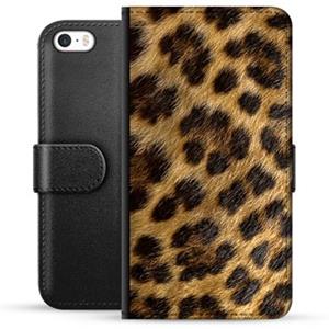 iPhone 5/5S/SE Premium Wallet Case - Luipaard