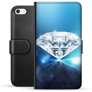 iPhone 5/5S/SE Premium Portemonnee Hoesje - Diamant