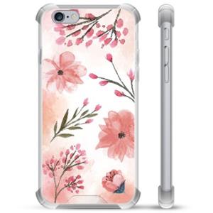 iPhone 6 Plus / 6S Plus hybride hoesje - roze bloemen