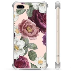 iPhone 7 Plus / iPhone 8 Plus hybride hoesje - romantische bloemen