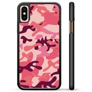 Beschermhoes voor iPhone X / iPhone XS - Roze Camouflage