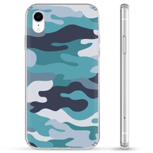 iPhone XR Hybrid Case - Blauw Camouflage