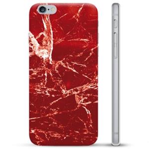 iPhone 6 Plus / 6S Plus TPU Hoesje - Rood Marmer