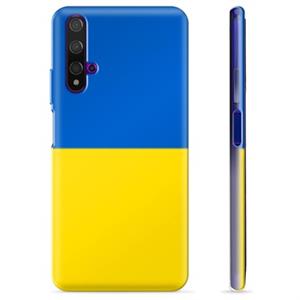 Huawei Nova 5T TPU Case - Geel en lichtblauw