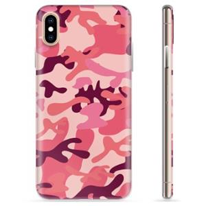 iPhone XS Max TPU-hoesje - roze camouflage