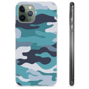 iPhone 11 Pro TPU Case - Blauwe Camouflage