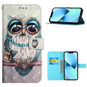 Style Series iPhone 14 Pro Max Portemonnee Hoesje - Uil