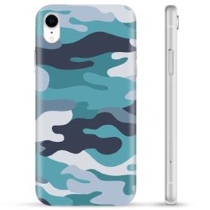 iPhone XR TPU Hoesje - Blauw Camouflage