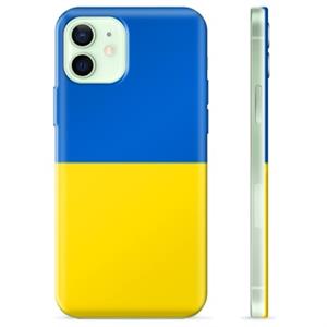 iPhone 12 TPU Hoesje OekraÃ¯ense Vlag - Geel en Lichtblauw