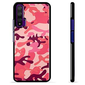Huawei Nova 5T Beschermende Cover - Roze Camouflage