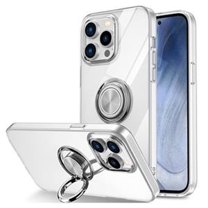 iPhone 14 Pro TPU Case met Ringhouder - Doorzichtig
