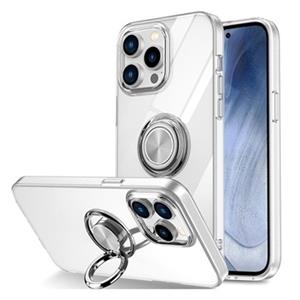 iPhone 14 Pro Max TPU-hoesje met ringhouder - transparant