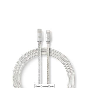 Nedis CCTB39650AL10 Lightning-Kabel (1m) aluminium Apple Lightning>USB-C