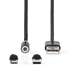 Nedis USB 2.0 Cable (USB-A/ Micro USB-B/USB-C)