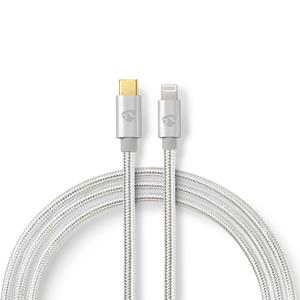 Nedis USB-Kabel | USB 2.0 | Apple Lightning 8-Pin | USB-C™ Stecker | 480 Mbps | Vergoldet | 2.00 m | ru
