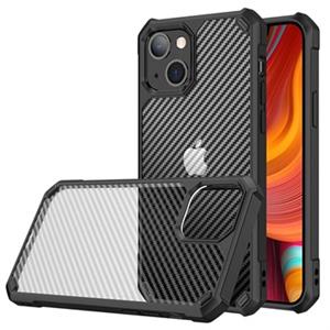 Anti-Shock iPhone 14 Pro Hybrid Case - Carbon Fiber - Zwart