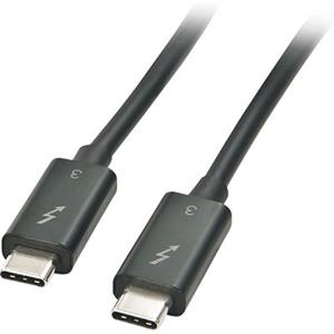 LINDY USB-Kabel USB 3.2 Gen1 (USB 3.0 / USB 3.1 Gen1) USB-C™ Stecker, USB-C™ Stecker 0.5m Schwar